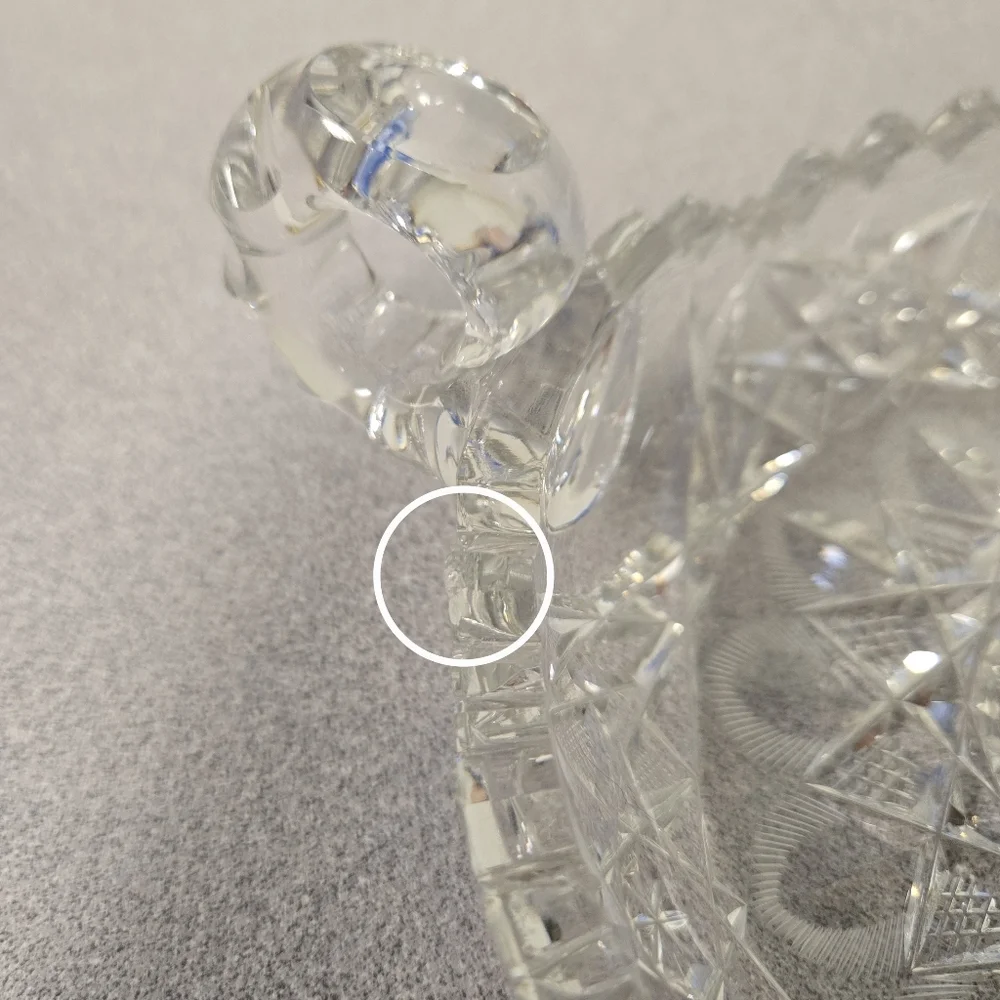 Crystal Starburst Candy Nappy Dish Tray